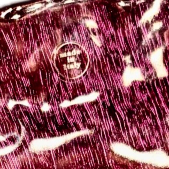 4 Italian Textured Glass 10.5" Dinner Plates Beautiful Amethyst Art Glass NWT - Picture 4 of 6